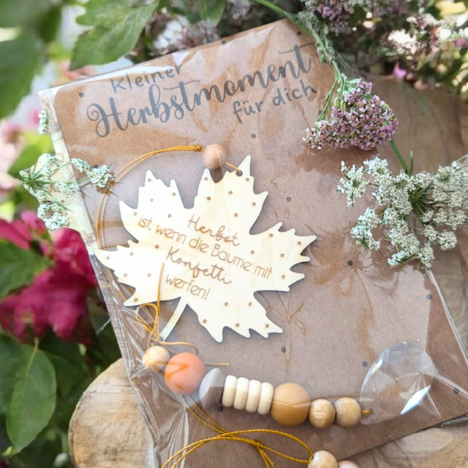 PRINT DRUCKVORLAGE PDF Verpackung Kleinigkeiten Geschenkkarte 2Designs Herbst Moment Herbst in der Tüte Tüten Inlay Printable zum ausdrucken – Bild 3