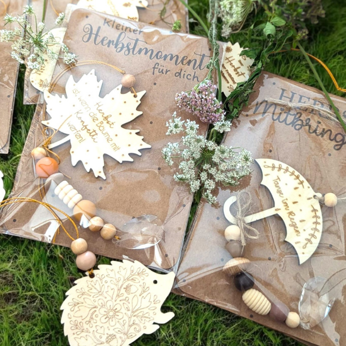 PRINT DRUCKVORLAGE PDF Verpackung Kleinigkeiten Geschenkkarte 2Designs Herbst Moment Herbst in der Tüte Tüten Inlay Printable zum ausdrucken – Bild 4