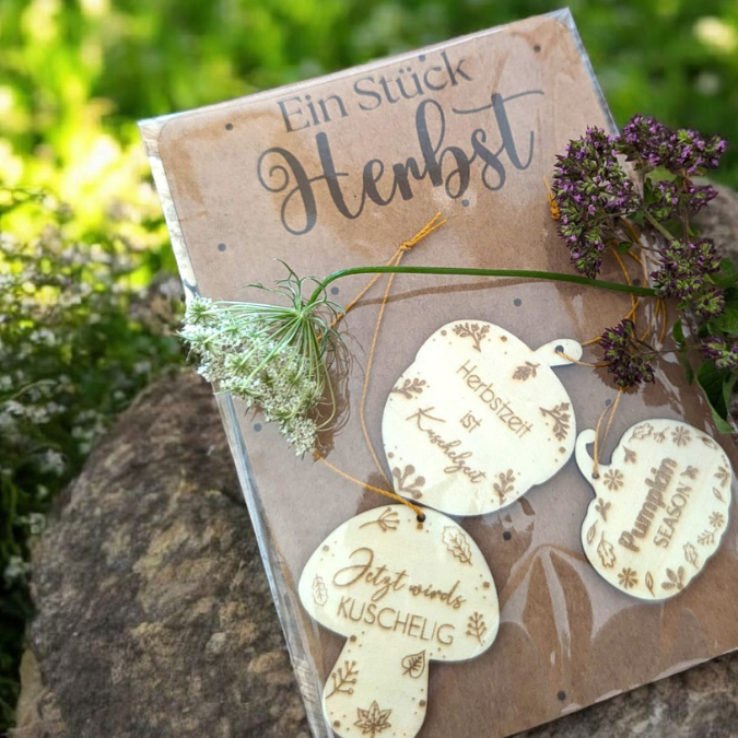 PRINT DRUCKVORLAGE PDF Verpackung Kleinigkeiten Geschenkkarte 2Designs Herbst to go Herbst in der Tüte Tüten Inlay Printable zum ausdrucken – Bild 2