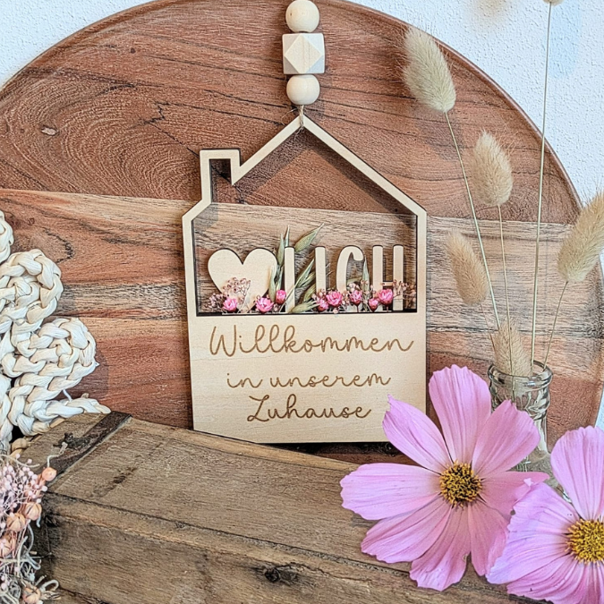 6 Designs Häuser zum füllen mit Blumen oder Geld Zuhause Heimat Home Freundschaft Deko Danke SVG Laserdatei Lasercut – Bild 10