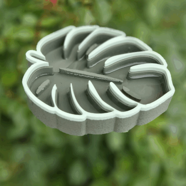 STL 3D Druck Datei Insektentränke Monstera Blatt für 8mm & 10mm Stäbe Bienentränke Schmetterlingtränke Garten Blumentopf Bambu Sommer – Bild 3