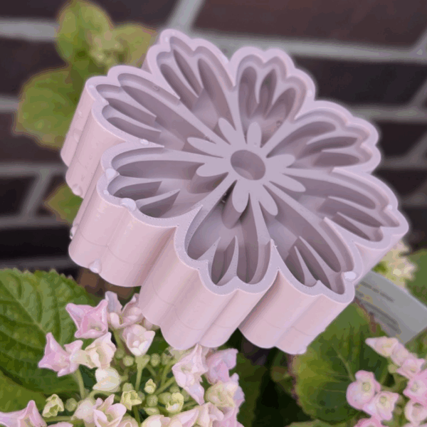 STL 3D Druck Datei Insektentränke Blume Blümchen Blatt für 8mm & 10mm Stäbe Bienentränke Schmetterlingtränke Garten Blumentopf Bambu Sommer – Bild 13