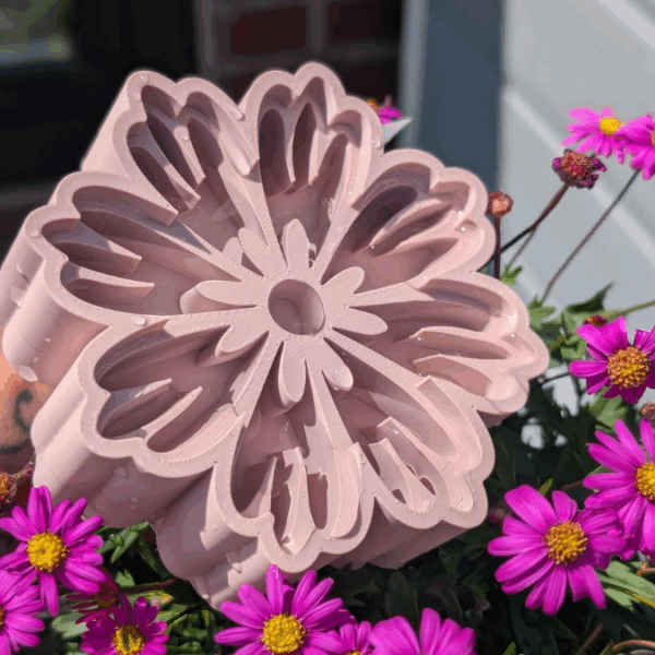 STL 3D Druck Datei Insektentränke Blume Blümchen Blatt für 8mm & 10mm Stäbe Bienentränke Schmetterlingtränke Garten Blumentopf Bambu Sommer – Bild 3