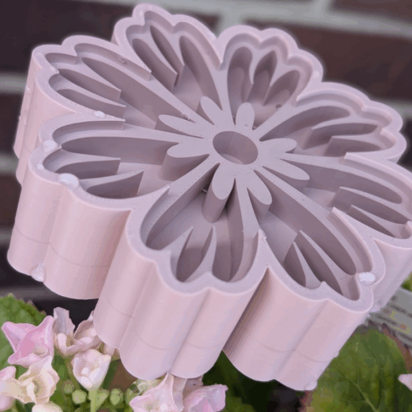 STL 3D Druck Datei Insektentränke Blume Blümchen Blatt für 8mm & 10mm Stäbe Bienentränke Schmetterlingtränke Garten Blumentopf Bambu Sommer – Bild 5