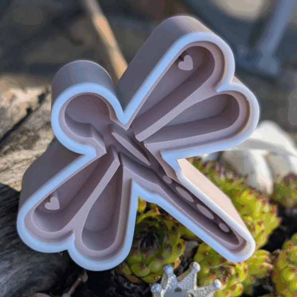 STL 3D Druck Datei Insektentränke Libelle für 8mm & 10mm Stäbe Bienentränke Schmetterlingtränke Garten Blumentopf Bambu Sommer