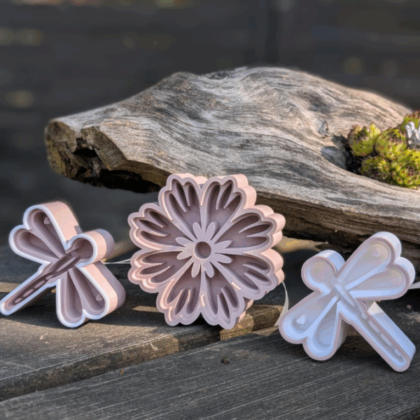 STL 3D Druck Datei Insektentränke Libelle für 8mm & 10mm Stäbe Bienentränke Schmetterlingtränke Garten Blumentopf Bambu Sommer – Bild 9