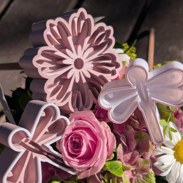 STL 3D Druck Datei Insektentränke Libelle für 8mm & 10mm Stäbe Bienentränke Schmetterlingtränke Garten Blumentopf Bambu Sommer – Bild 11