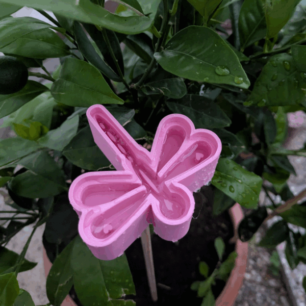 STL 3D Druck Datei Insektentränke Libelle für 8mm & 10mm Stäbe Bienentränke Schmetterlingtränke Garten Blumentopf Bambu Sommer – Bild 5
