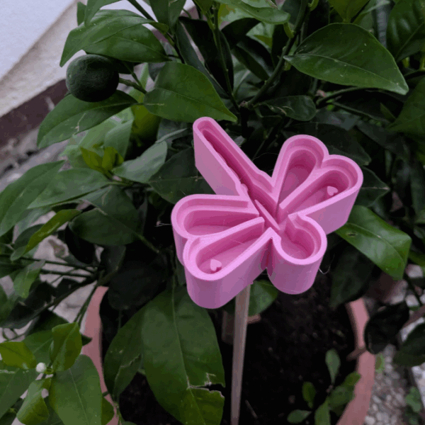 STL 3D Druck Datei Insektentränke Libelle für 8mm & 10mm Stäbe Bienentränke Schmetterlingtränke Garten Blumentopf Bambu Sommer – Bild 7