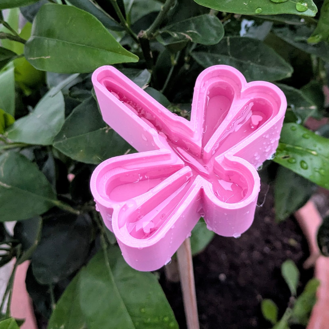STL 3D Druck Datei Insektentränke Libelle für 8mm & 10mm Stäbe Bienentränke Schmetterlingtränke Garten Blumentopf Bambu Sommer – Bild 8