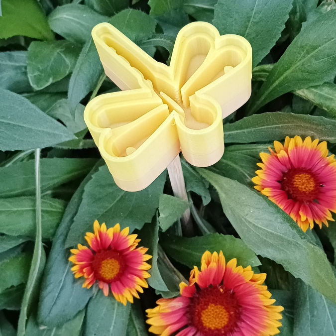 STL 3D Druck Datei Insektentränke Libelle für 8mm & 10mm Stäbe Bienentränke Schmetterlingtränke Garten Blumentopf Bambu Sommer – Bild 3