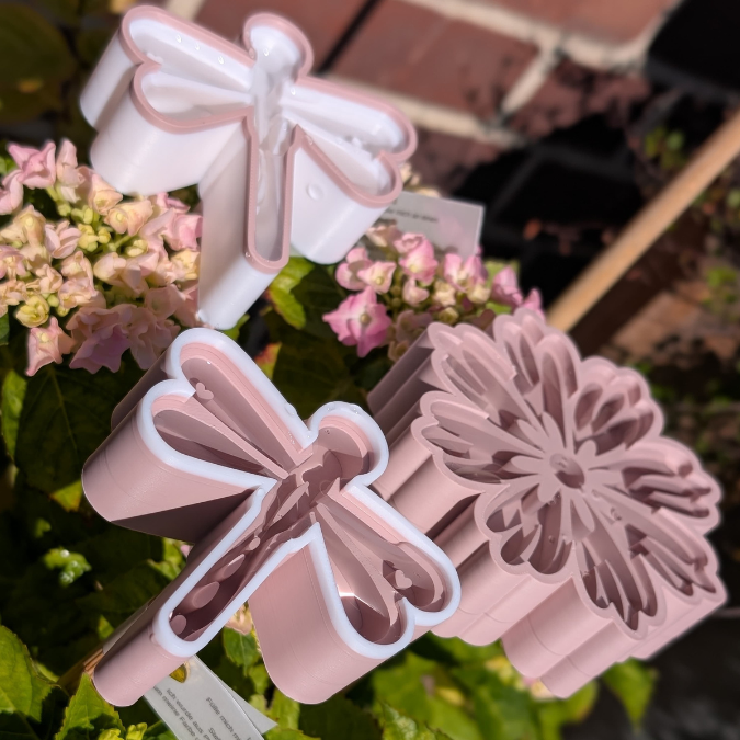 STL 3D Druck Datei Insektentränke Libelle für 8mm & 10mm Stäbe Bienentränke Schmetterlingtränke Garten Blumentopf Bambu Sommer – Bild 10