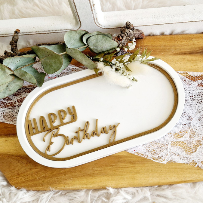 STL 3D Druck Datei 8er Set Geburtstag Einleger für ovale Dekoteller Happy Birthday Alles Liebe Pustekuchen 3D-Datei 3D-Druck Vorlage – Bild 5