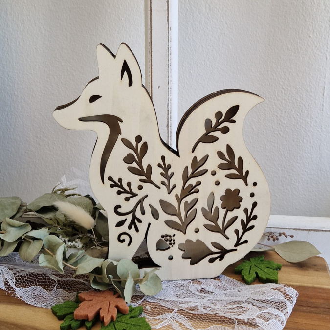 SVG Laser Herbst Datei Lichtfuchs Fuchs für Transparentpapier Leuchtfuchs Lichterkette Lichtdatei Leuchtdatei Laserdatei SVG Datei – Bild 7
