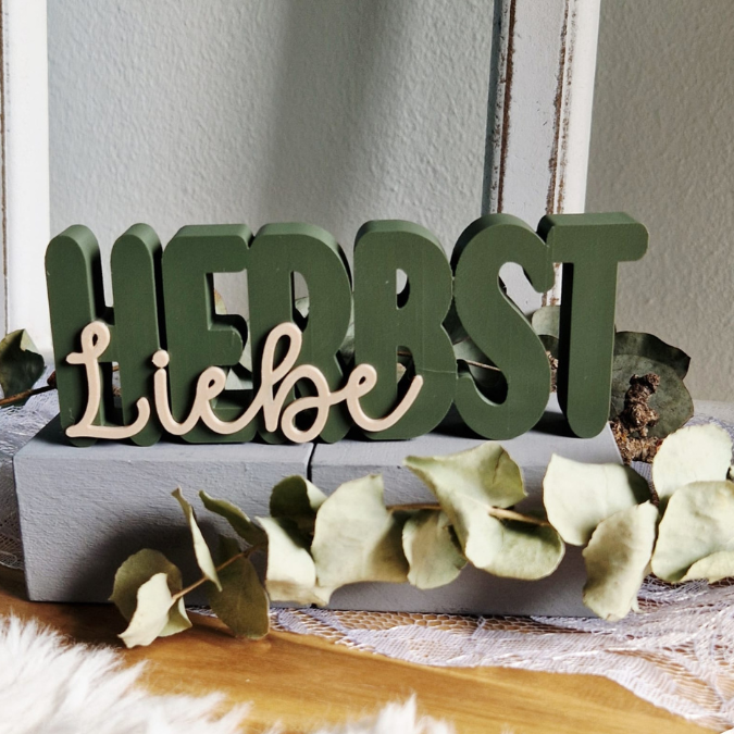 STL 3D Druck Datei 3er Set Herbst Schriftzüge Herbstglück Herbstliebe Herbstmoment 3D-Datei 3D-Druck Vorlage – Bild 15
