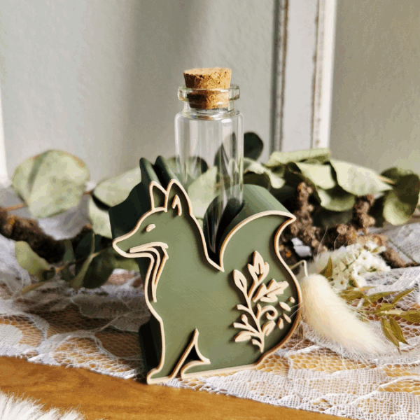 STL 3D Druck Datei Herbst Motive für Reagenzglas Blumen Kerzen oder Geld Autumn Herbstglück Herbstdeko Geschenkidee Fuchs Blatt Kürbis Igel – Bild 8