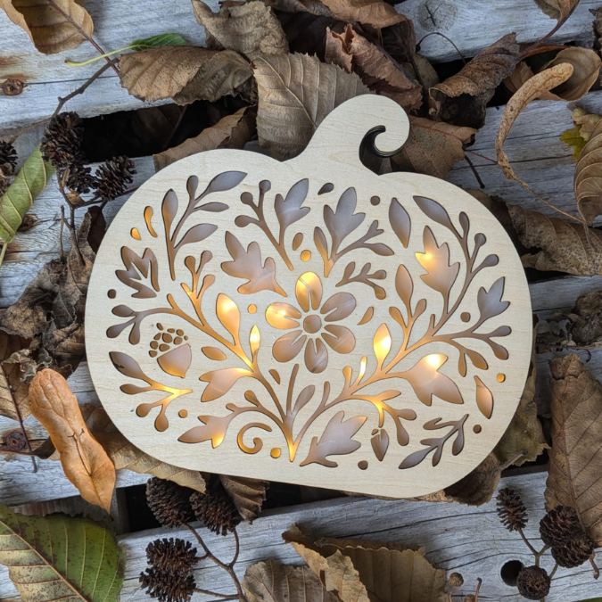 SVG Laser Herbst Datei Kürbis Lichtkürbis für Transparentpapier Lichterkette Lichtdatei Leuchtdatei Laserdatei SVG Datei – Bild 4