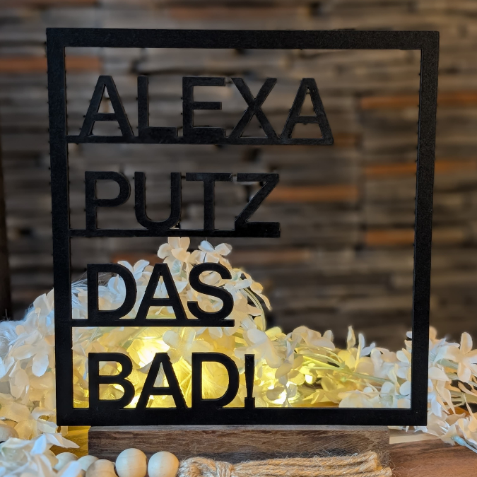 SVG Laserdatei Wanddeko Wandbilder Wandbild Rahmen ALEXA putz das Bad & Alexa putz die Küche SVG Datei – Bild 13
