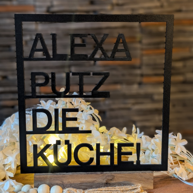 SVG Laserdatei Wanddeko Wandbilder Wandbild Rahmen ALEXA putz das Bad & Alexa putz die Küche SVG Datei – Bild 14