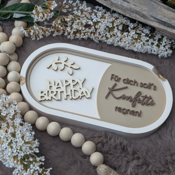 STL 3D Druck Datei 8er Set Geburtstag Einleger für ovale Dekoteller Happy Birthday Alles Liebe Pustekuchen 3D-Datei 3D-Druck Vorlage – Bild 10