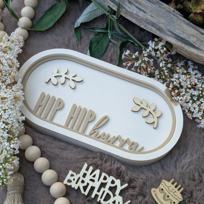 STL 3D Druck Datei 8er Set Geburtstag Einleger für ovale Dekoteller Happy Birthday Alles Liebe Pustekuchen 3D-Datei 3D-Druck Vorlage – Bild 8