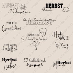 SVG Laser Datei Gravur Herbstbundle Herbst 2.0 Herbstverliebt Herbstliebe Herbstdatei deutsch Laserdatei Plotterdatei