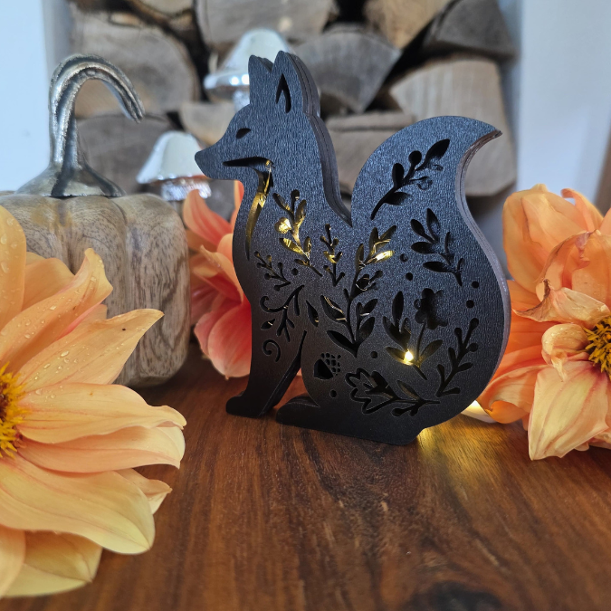 SVG Laser Herbst Datei Lichtfuchs Fuchs für Transparentpapier Leuchtfuchs Lichterkette Lichtdatei Leuchtdatei Laserdatei SVG Datei – Bild 5