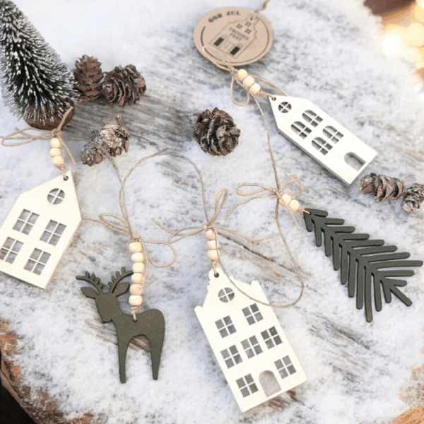 SVG Laser Datei Winter Skandi Scandi Aufhänger Anhänger Deko für Wand und Fenster Sonnenfänger Hej Scandinavian Deko Geschenkanhänger – Bild 4