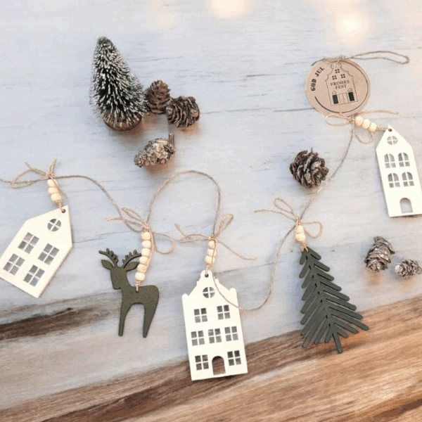 SVG Laser Datei Winter Skandi Scandi Aufhänger Anhänger Deko für Wand und Fenster Sonnenfänger Hej Scandinavian Deko Geschenkanhänger – Bild 7