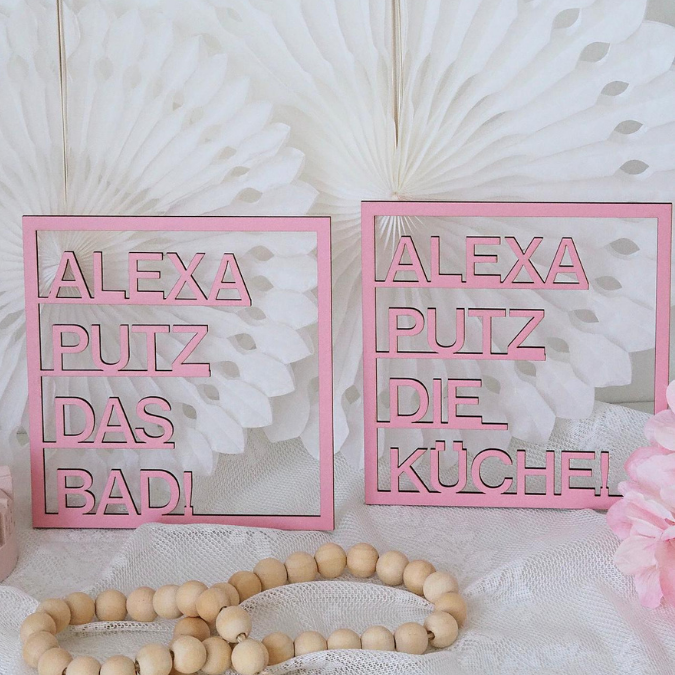 SVG Laserdatei Wanddeko Wandbilder Wandbild Rahmen ALEXA putz das Bad & Alexa putz die Küche SVG Datei – Bild 9