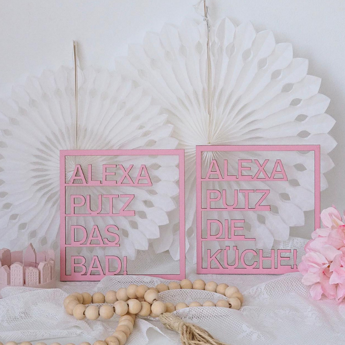 SVG Laserdatei Wanddeko Wandbilder Wandbild Rahmen ALEXA putz das Bad & Alexa putz die Küche SVG Datei – Bild 10