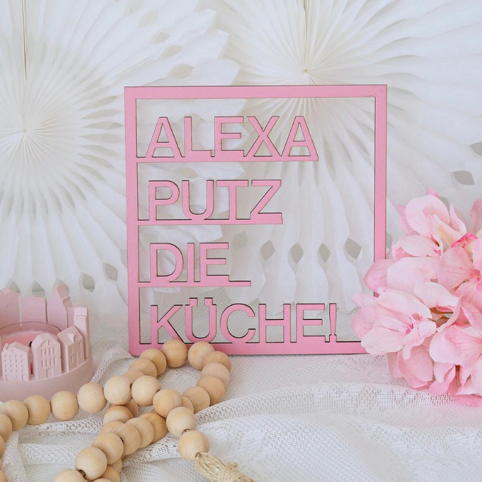 SVG Laserdatei Wanddeko Wandbilder Wandbild Rahmen ALEXA putz das Bad & Alexa putz die Küche SVG Datei – Bild 3