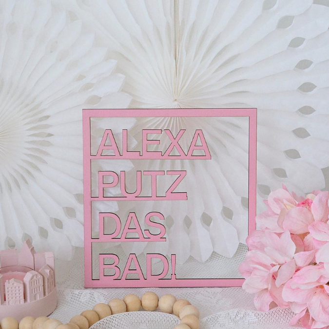 SVG Laserdatei Wanddeko Wandbilder Wandbild Rahmen ALEXA putz das Bad & Alexa putz die Küche SVG Datei – Bild 4