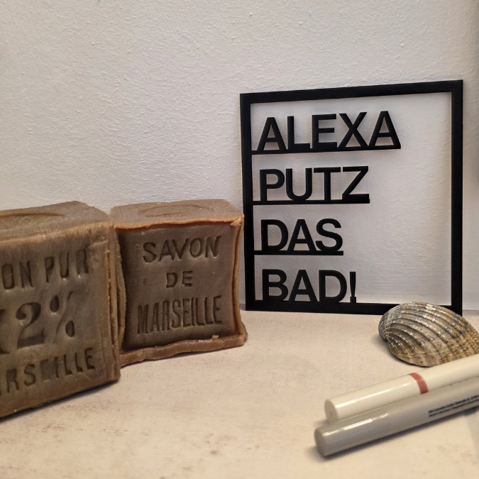 SVG Laserdatei Wanddeko Wandbilder Wandbild Rahmen ALEXA putz das Bad & Alexa putz die Küche SVG Datei – Bild 6