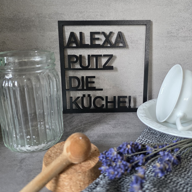 SVG Laserdatei Wanddeko Wandbilder Wandbild Rahmen ALEXA putz das Bad & Alexa putz die Küche SVG Datei – Bild 7