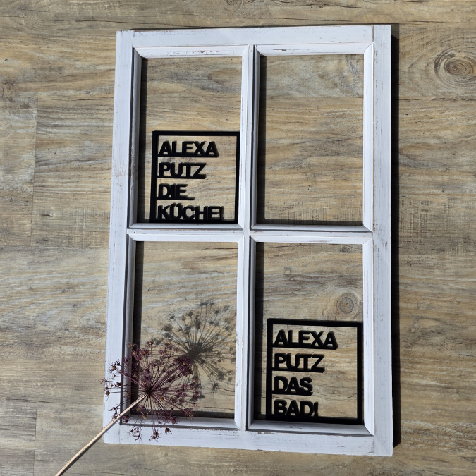 SVG Laserdatei Wanddeko Wandbilder Wandbild Rahmen ALEXA putz das Bad & Alexa putz die Küche SVG Datei – Bild 8