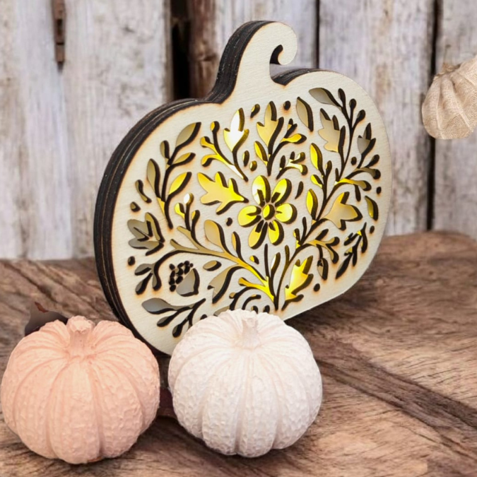 SVG Laser Herbst Datei Kürbis Lichtkürbis für Transparentpapier Lichterkette Lichtdatei Leuchtdatei Laserdatei SVG Datei – Bild 14
