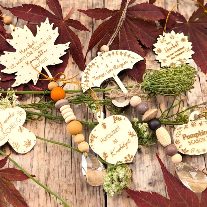 SVG Laser Herbst Datei Sonnenfänger Aufhänger Anhänger Herbst mit floralen Mustern Pumpkin season Kürbis Boho Skandi Laserdatei SVG Datei – Bild 8