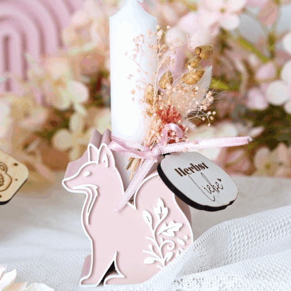 STL 3D Druck Datei Herbst Motive für Reagenzglas Blumen Kerzen oder Geld Autumn Herbstglück Herbstdeko Geschenkidee Fuchs Blatt Kürbis Igel – Bild 5