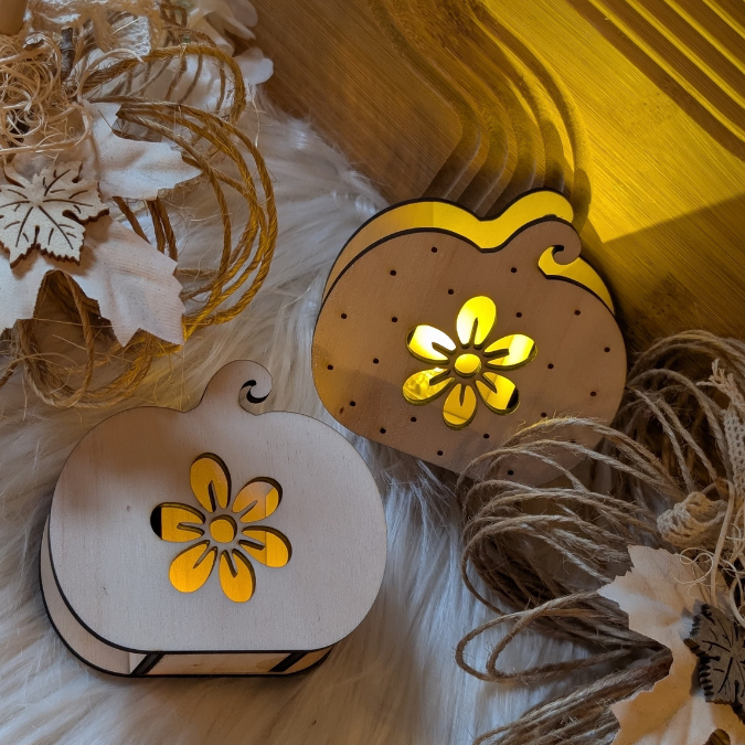 SVG Laser Herbst Datei Minis für Lichtkugeln LED Licht Igel Kürbis Boho Skandi Herbstin der Tüte geschenkidee Laserdatei SVG Datei – Bild 5