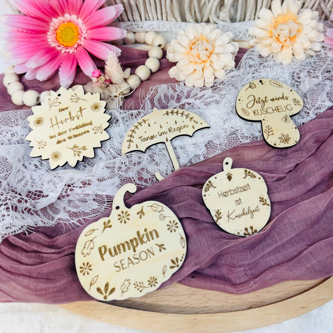 SVG Laser Herbst Datei Sonnenfänger Aufhänger Anhänger Herbst mit floralen Mustern Pumpkin season Kürbis Boho Skandi Laserdatei SVG Datei – Bild 20