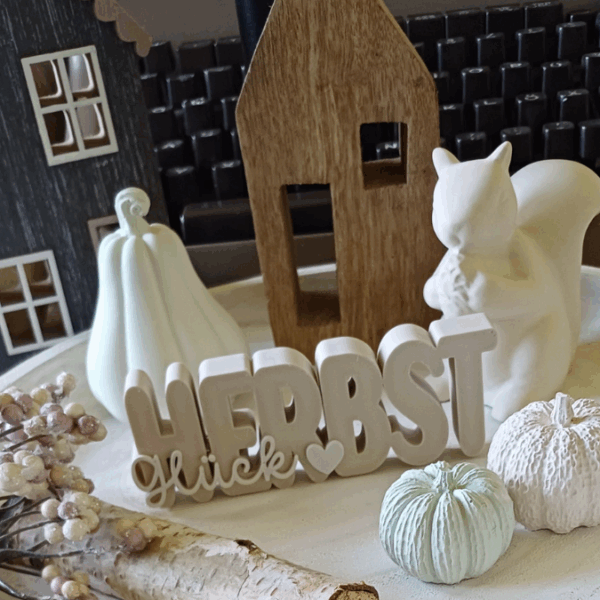 STL 3D Druck Datei 3er Set Herbst Schriftzüge Herbstglück Herbstliebe Herbstmoment 3D-Datei 3D-Druck Vorlage – Bild 12