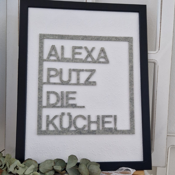 SVG Laserdatei Wanddeko Wandbilder Wandbild Rahmen ALEXA putz das Bad & Alexa putz die Küche SVG Datei – Bild 11