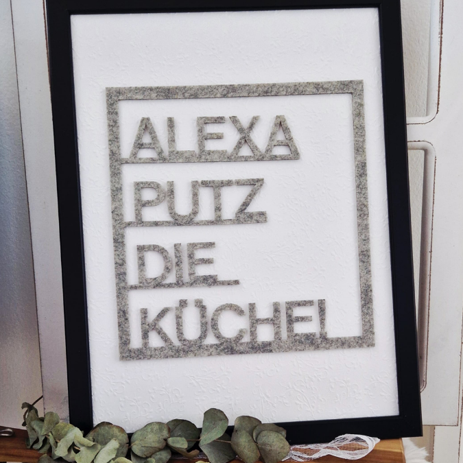 SVG Laserdatei Wanddeko Wandbilder Wandbild Rahmen ALEXA putz das Bad & Alexa putz die Küche SVG Datei – Bild 12