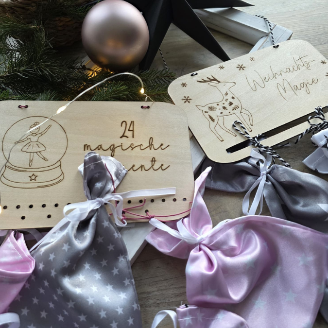 4 Designs Adventskalender SVG Laser Datei Skandi für Kinder und Erwachsene Boho Scandi Kalender Diy Balerina Vogel Weihnachtshäuschen Haus Schneekugel – Bild 14