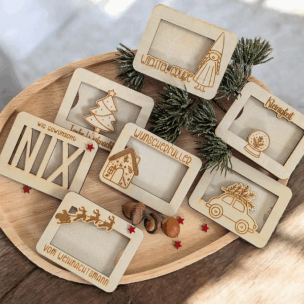 12 Designs Laserdatei Verpackung für Gutscheinkarten Gutscheine Geld Weihnachten Nikolaus Christkind Geldgeschenk Wunschgutschein SVG Datei – Bild 26