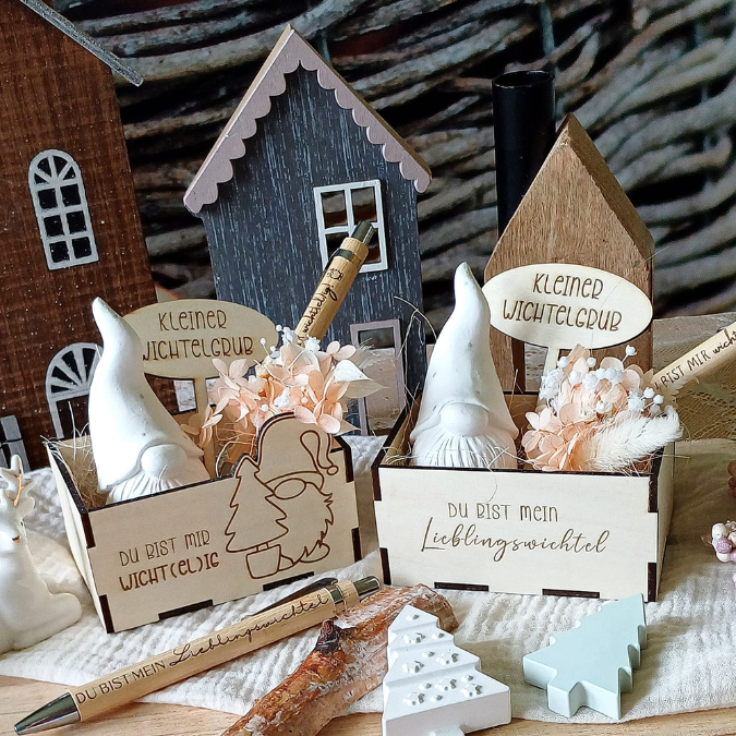 Wichtelbox Geschenkbox für Kleinigkeiten 3mm und 4mm Wichtel Wichtelgeschenk SVG Laser Datei Weihnachten Wichtelidee Geschenkidee wichtelig – Bild 3