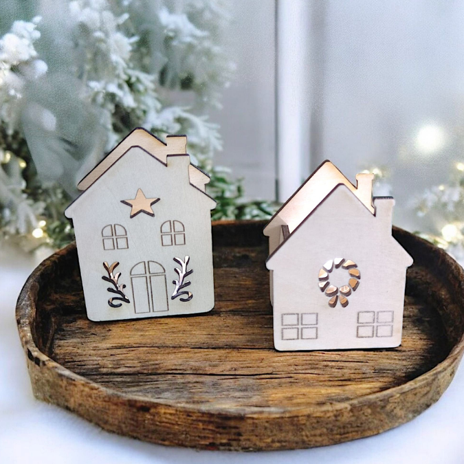 SVG Laserdatei 6 Designs Häuser Mini Haus zum füllen mit Blumen, Geld oder Ballonlicht Weihnachten Winter Mitbringsel SVG-Datei – Bild 11