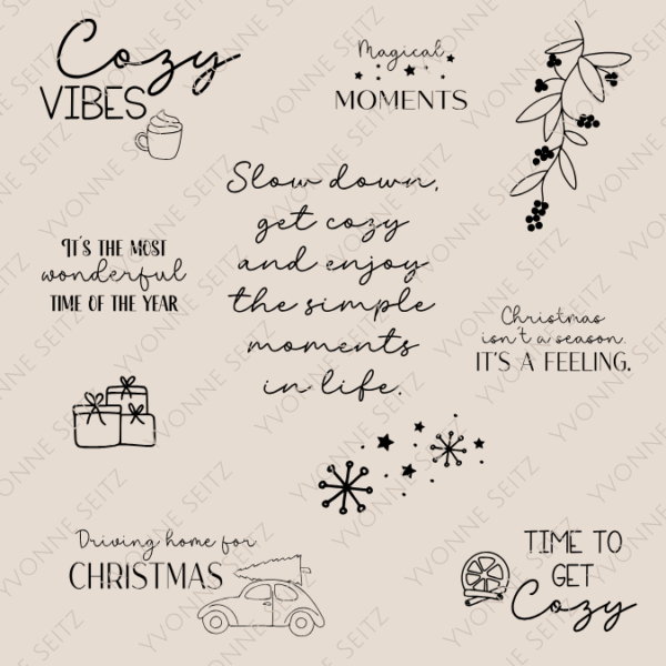Christmas SVG Laser Datei Gravur Weihnachtsdatei Laserdatei Plotterdatei Weihnachtsgravuren english quotes Cozy slow down christmasfeeling