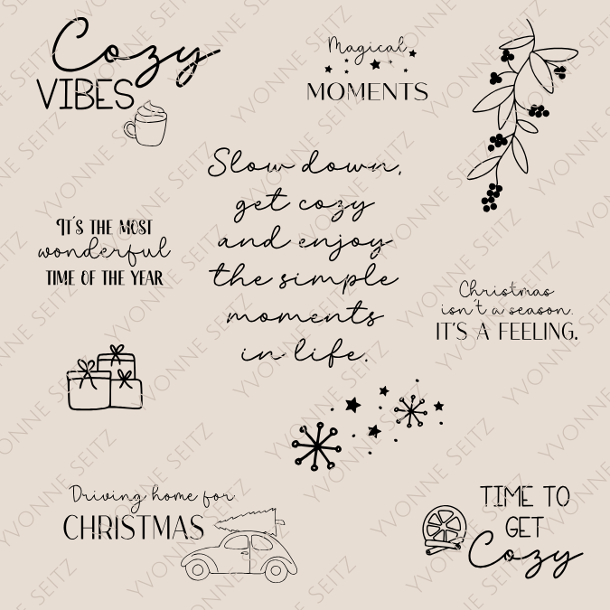 Christmas SVG Laser Datei Gravur Weihnachtsdatei Laserdatei Plotterdatei Weihnachtsgravuren english quotes Cozy slow down christmasfeeling